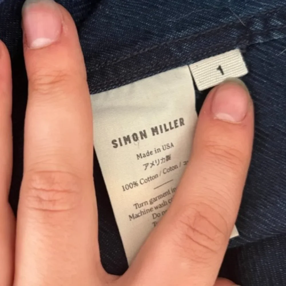 Simon Miller Long Sleeve Denim Shirt | size Small - Picture 3 of 3